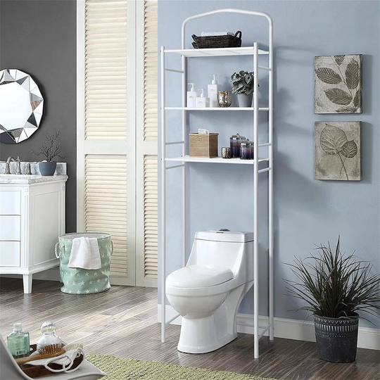 Over Toilet Shelf, 3-Tier Bathroom Storage Shelf, Washing Machine Storage Shelf Rack, Multi-Functional Space Saving Organizer In Washroomtoilet Shelf