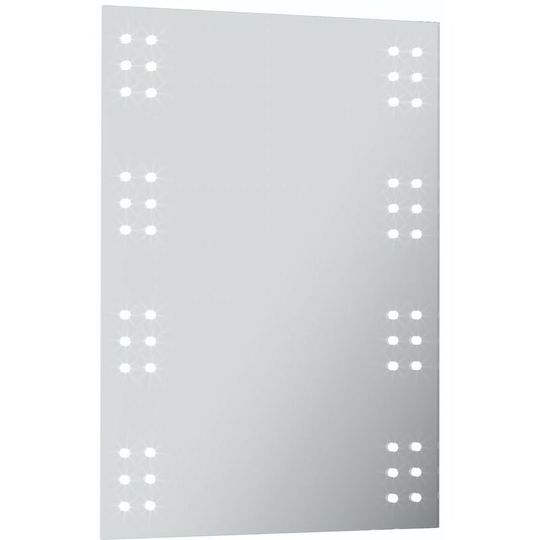 Radiant led illuminated mirror 700 x 500mm with demister & charging socket - Steel - Mode