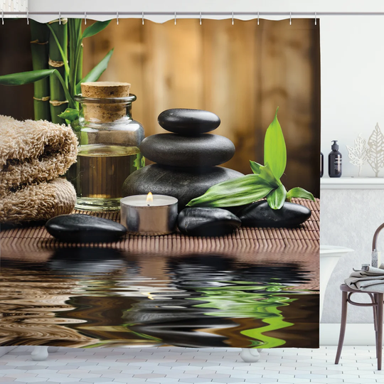Balil Polyester Shower Curtain Set
