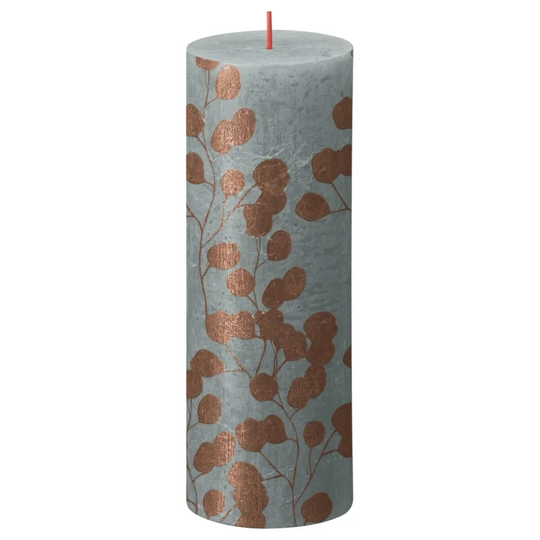 Bolsius Rustic Pillar Candles Silhouette Eucalyptus Green/Eucalyptus