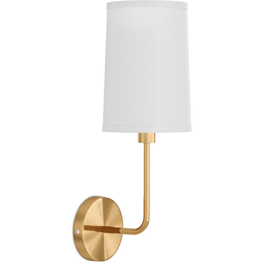 Lamp Wall Light - Gold with Fabric Shade - Miu Gold Metal, Fabric - Gold