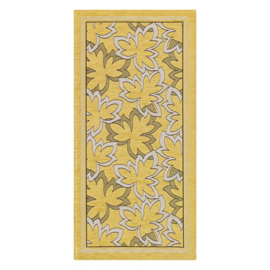 Belle Looped/Hooked Cotton Yellow Indoor Rug