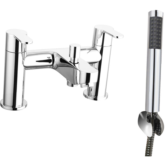 NRG - Chrome Bath Shower Mixer Tap Faucet with Hand Held Shower Head Set
