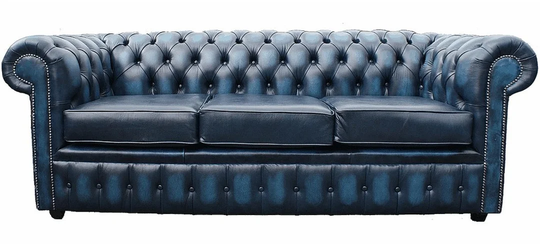 Cohasset Genuine Leather 3 Seater Chesterfield Sofa