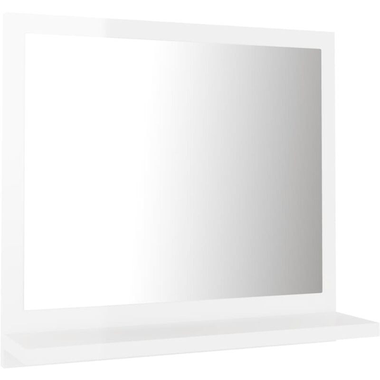 Bathroom Mirror High Gloss White 40x10.5x37 cm Engineered Wood Vidaxl White