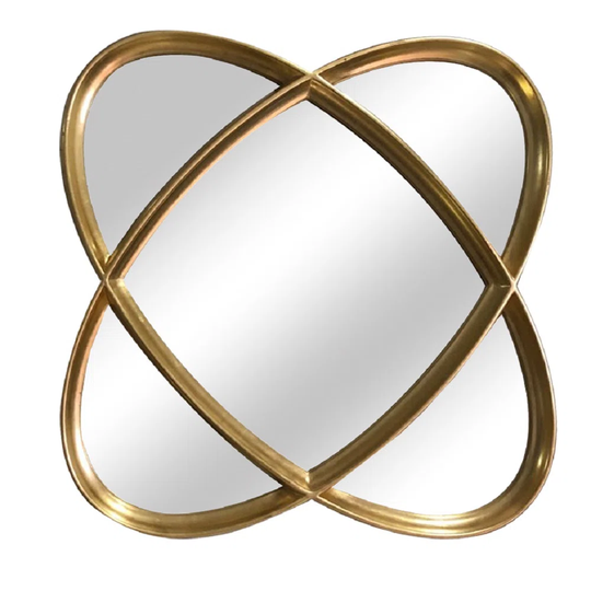 Dellview Novelty Framed Wall Mounted Accent Mirror in Gold