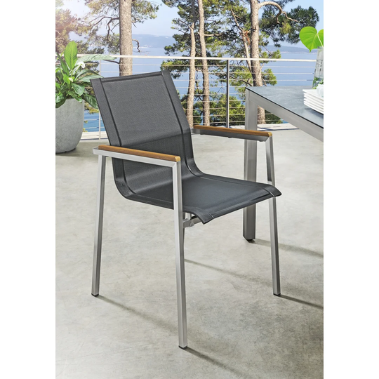 Hialeah Stacking Patio Dining Armchair