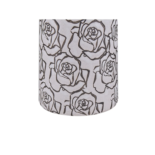 Euart White/Black 26Cm Ceramic Table Vase