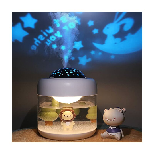 Ilovemilan - Humidifiers for Bedroom Quiet - Small Humidifier for Home with Night Light & Star Projector for Kids, Babies, Girls as Best Gift