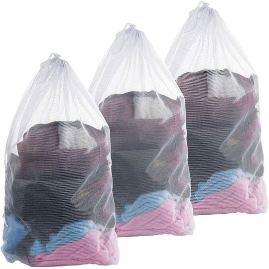 3 washing machine laundry nets, 60 x 80 cm Washing machine laundry bags to protect machine-washed clothes