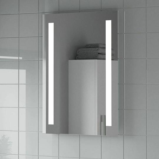 Bathroom led Illuminated Luxury Mirror Battery Power Contemporary 500x700mm - Silver