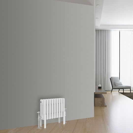 NRG - Traditional Cast Iron Style Radiator Central Heating Rads White Horizontal 4 Column 300x425mm