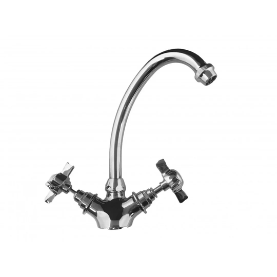 Hounslow Vintage Retro Brass Touch Twin Lever Monobloc Tap