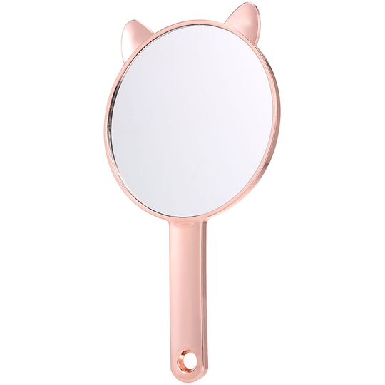 Makeup Hand Mirror Travel Mirror Rose Gold Round Mirror Cosmetic Mirror,Rose Gold - Rose Gold