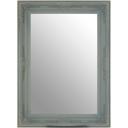 Rectangular Wall Mirror/ Classic Mirrors For Bathroom / Bedroom / Garden Walls Fancy Wall Mounted Mirrors For Hallway With Grey Finish 83 x 8 x 113
