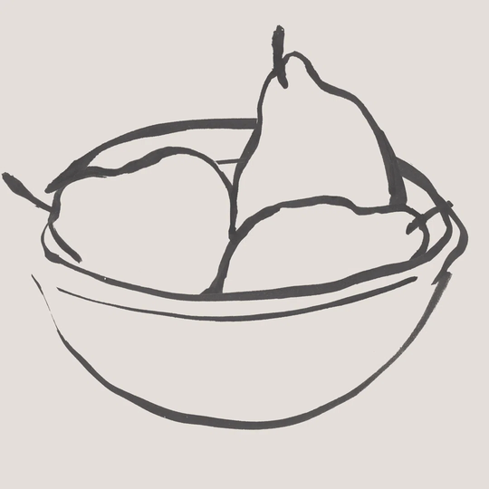 Simple Pear II by Annie Warren - Wrapped Canvas Graphic Art
