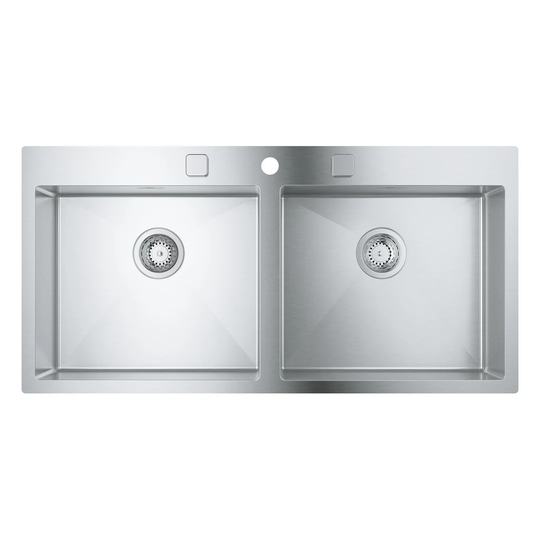 Grohe K800 Stainless Steel Double Sink Contemporary Style and Spacious Practicality 31585SD1