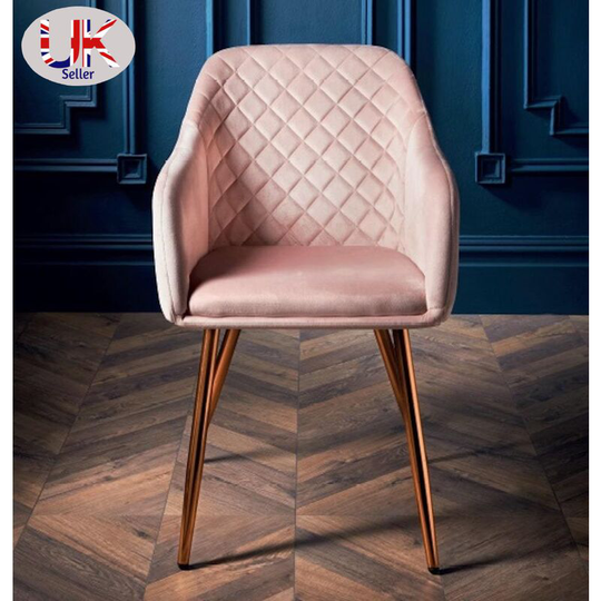 Velvet accent chair dining Side armchairs comfortable sofa Blush - blush