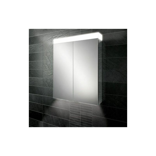 Apex 60 led Illuminated Mirror Cabinet - 600mm Wide - 47100 - Aluminium - HIB