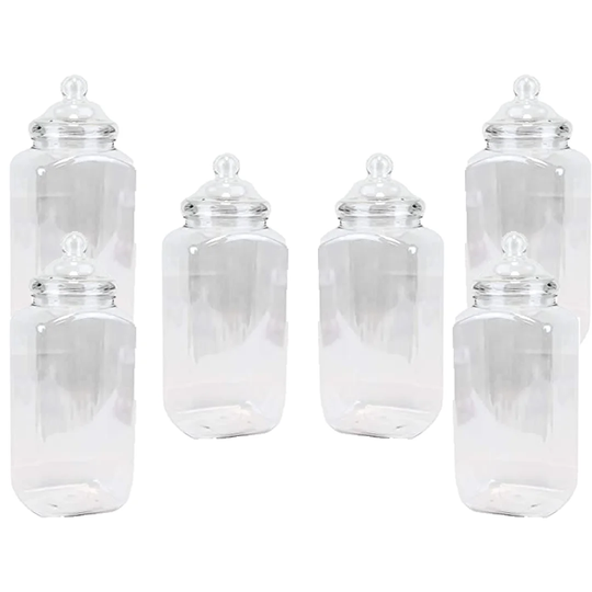 Jumbo Square Plastic 4500ml Storage Jar