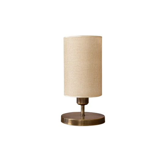 Halesowen 32Cm Chrome Beige Table Lamp