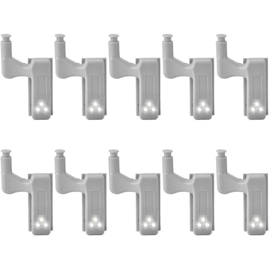 10pcs led Cabinet Light 12v 23A Battery Powered Sensor Lighting Auto off/on for Home Kitchen Cupboard, Cabinet, Living Room, Closet Bedroom, Wardrobe