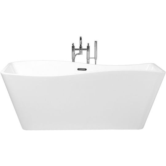 Beliani - Modern Freestanding White Bathtub Rectangle Glossy Acrylic Maravilla - White
