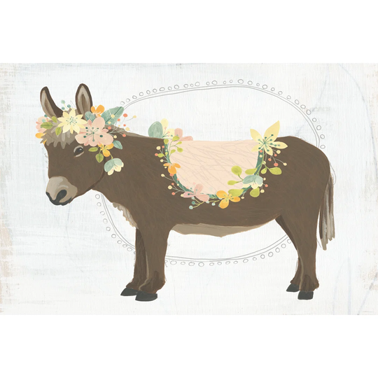 Dainty Burro I by June Erica Vess - Wrapped Canvas Art Prints