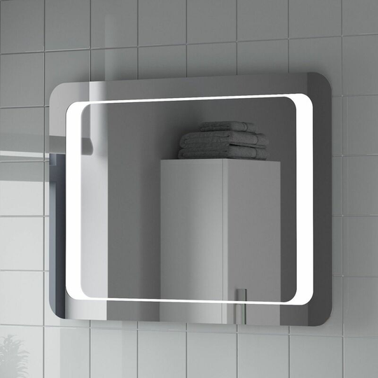 Bathroom Mirror Wall led Light Demister Modern Mains Power Infrared IP44 600x800 - Silver