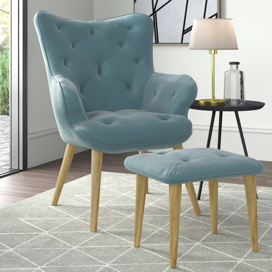 Zelda Armchair and Footstool