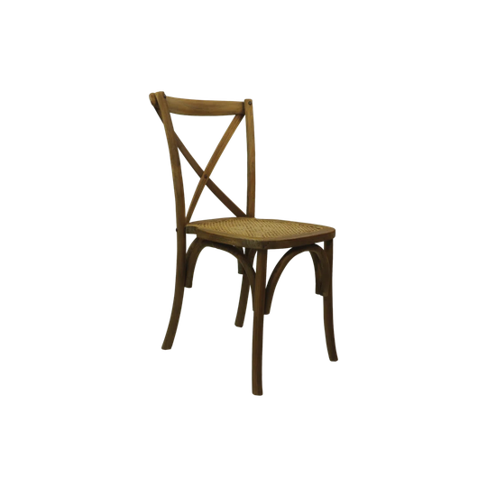 Dining Chair Rattan - 48X45x90 - Natural - Teak/Rattan
