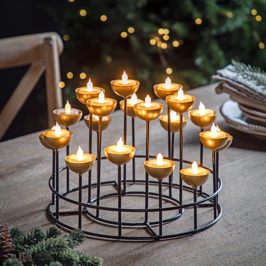 30Cm Iron Tabletop Candelabra