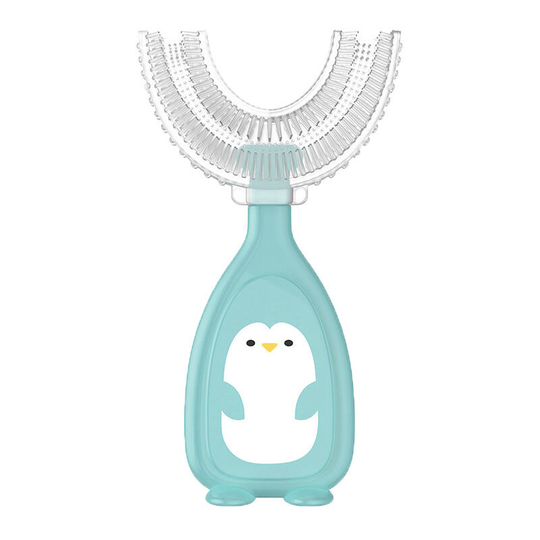 Kids Soft U-Shaped 360 Deep Clean Toothbrush for Kids 2-6 Years Old (Blue)