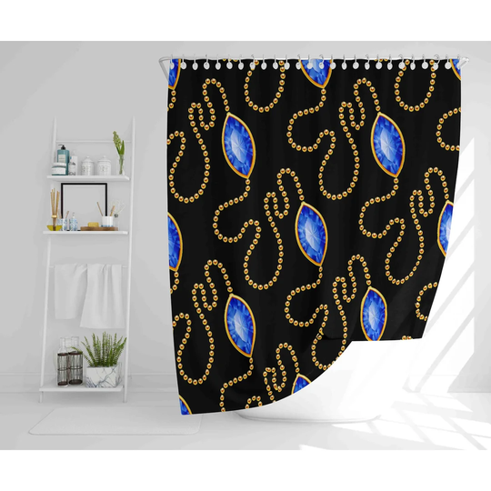Navarro Polyester Shower Curtain Set