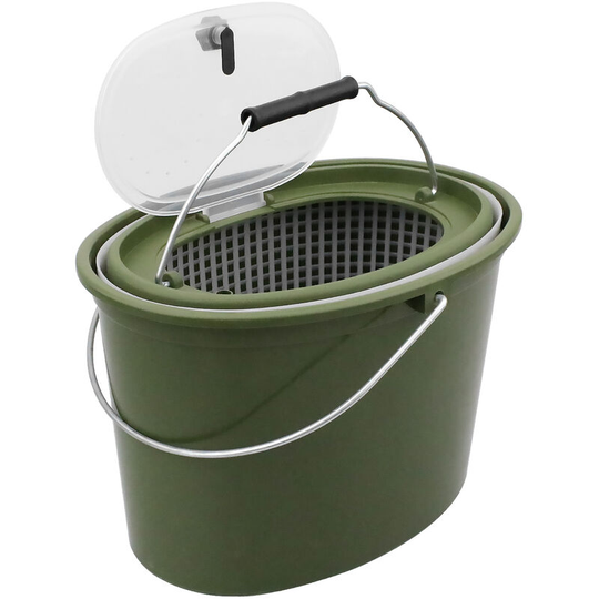 2-in-1 Fishing Bucket Double-Deck Fish Box Detachable Fish Strainer Colander Fishing Bait Storage Container Double Handle Fishing Draining