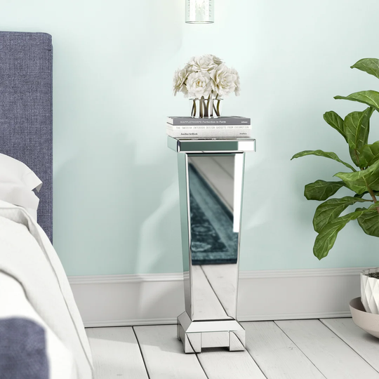 70cm Sofa Side Table for Living Room Furniture, Mirrored Bed Side Table, Telephone End Table