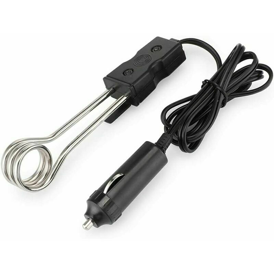 Immersion Heater 12V / 24V Electric Immersion Heater 120W-140W Portable Corrosion Resistant Safe for Driverless Travel Camping Picnic (12V)