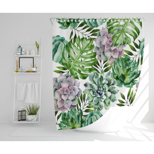 Lilwen Polyester Shower Curtain Set