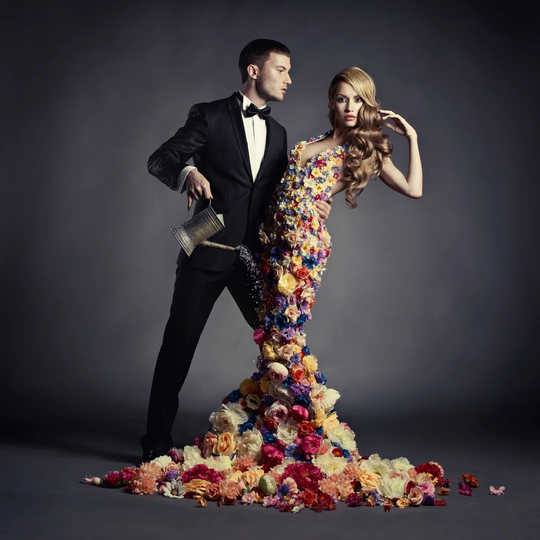 Young Couple - Wrapped Canvas Photograph