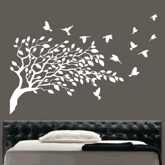 Flying Birds and Tree Wall Sticker
