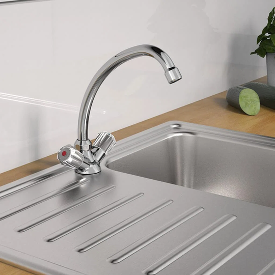 Schütte 2-Handle Sink Mixer Brillant Chrome