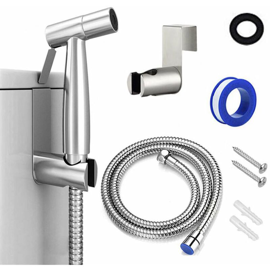 Spray gun for bidet nozzle toilet (stainless steel assembly (1/2 divider))