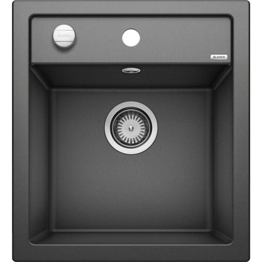 Blanco - Sink dalago 45 PuraDur in Silgranit with automatic drain 46.5x51cm, Anthracite (517156)