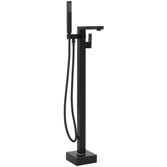Freestanding Bathtub Faucet Black Stainless Steel 90 cm - Black