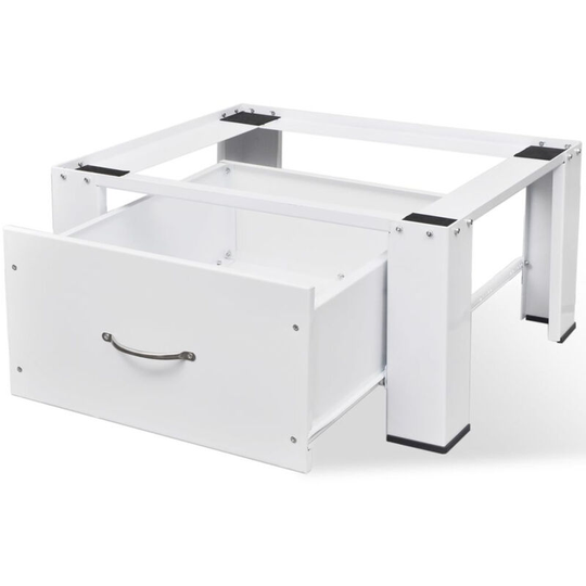 Asupermall - Washing Machine Pedestal with Drawer White