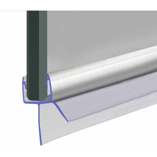 Shower Seal for Screens, Doors or Panels | Fits 8, 9 or 10mm Glass | Seals 7-12mm Gaps | Chrome Finish | SEAL010CP (140cm) - Chrome