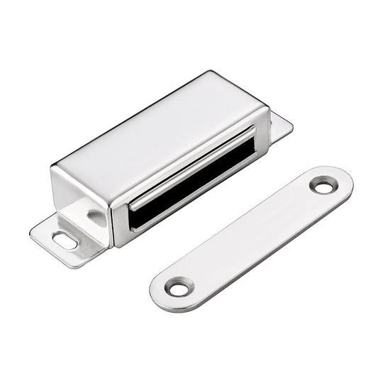 Magnetic Door Catch 6KG Pull Strong Magnet Cabinet Latches Magnetic Hardware Stainless Steel Chrome Door Closer for Bathroom Kitchen Sliding Door