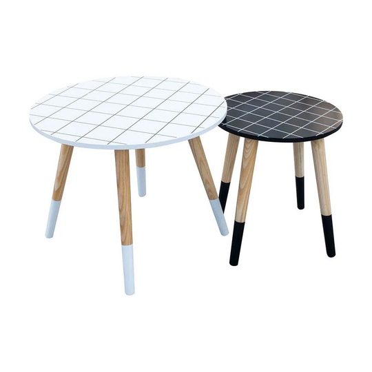Nesting Tables With Checkered Tops (Set Of 2)