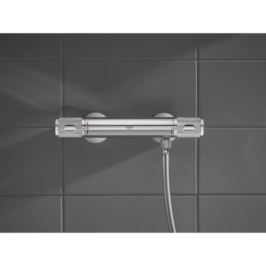GROHE Precision Feel Thermostatic shower mixer - a sleek, slim body conceals superior safety features and precise control 34790000