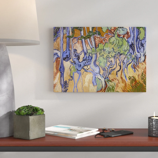 'Tree Roots' by Vincent Van Gogh Painting Print